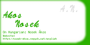 akos nosek business card